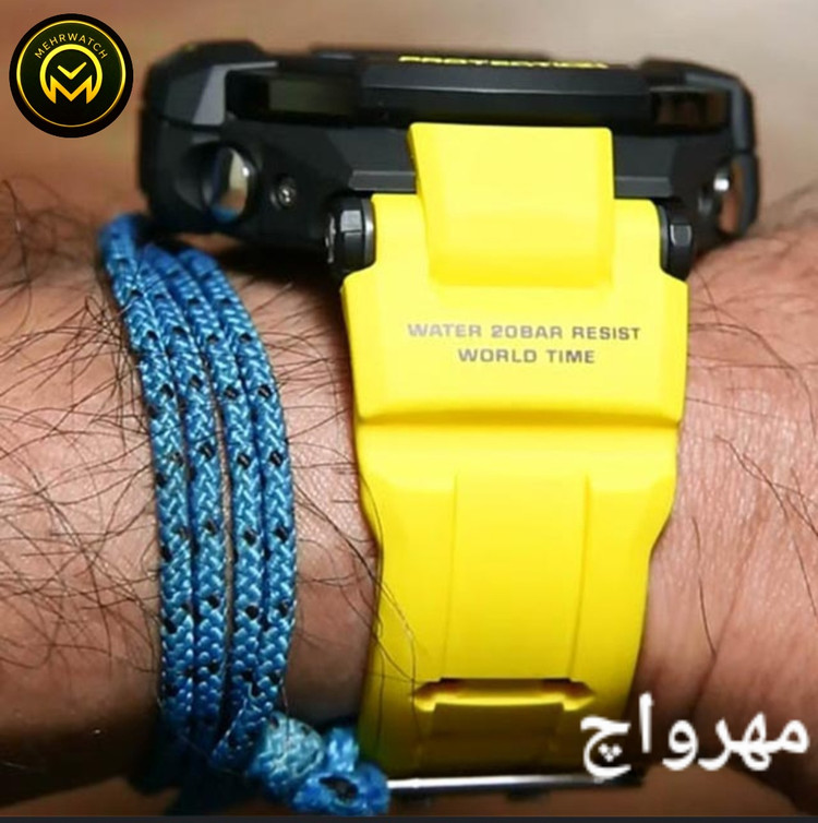 ساعت کاسیو جیشاک خلبانی Gravity master مدل "GA 1100" زرد