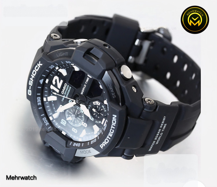 ساعت کاسیو جیشاک خلبانی Gravity master مدل "GA 1100" مشکی