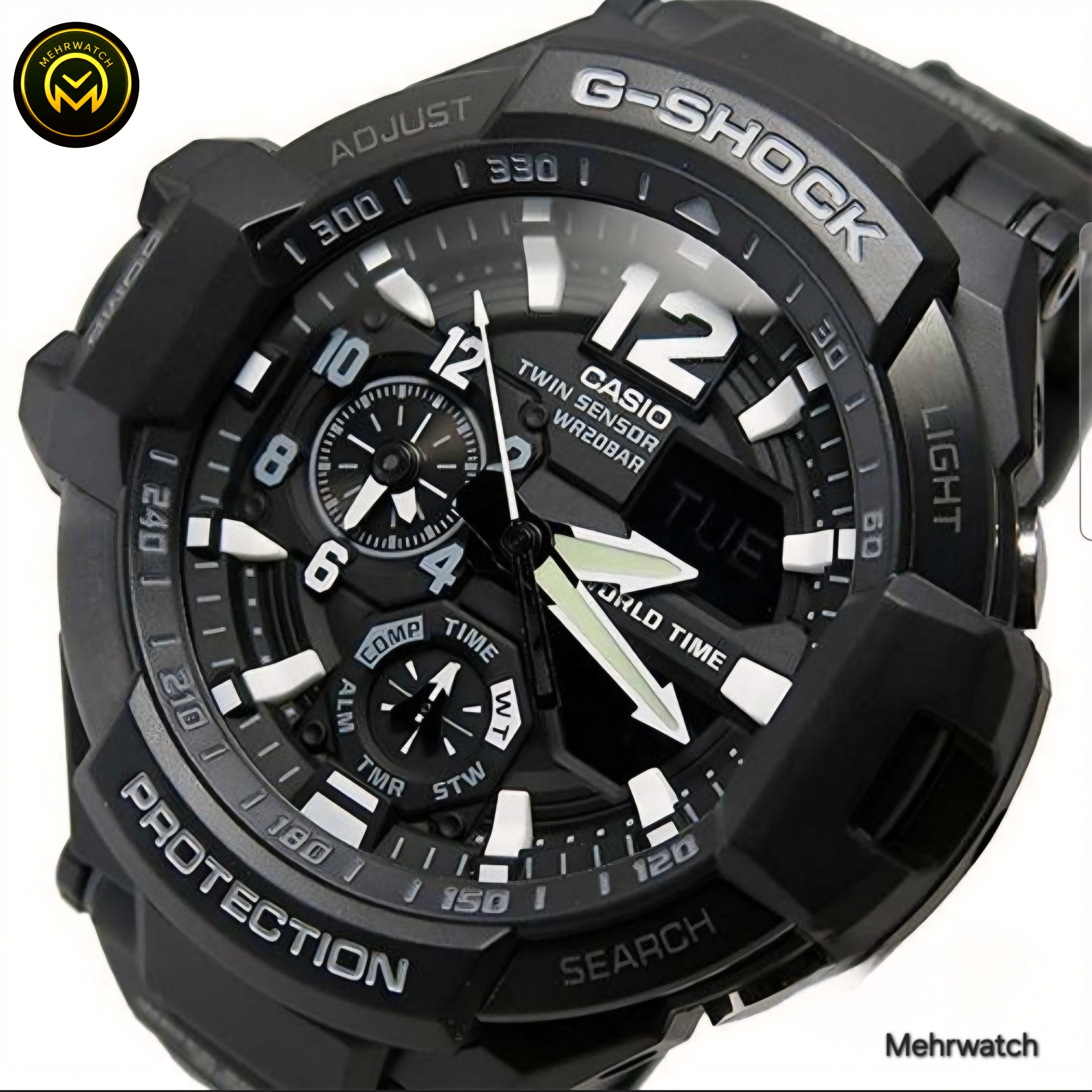 ساعت کاسیو جیشاک خلبانی Gravity master مدل  "GA 1100"  مشکی