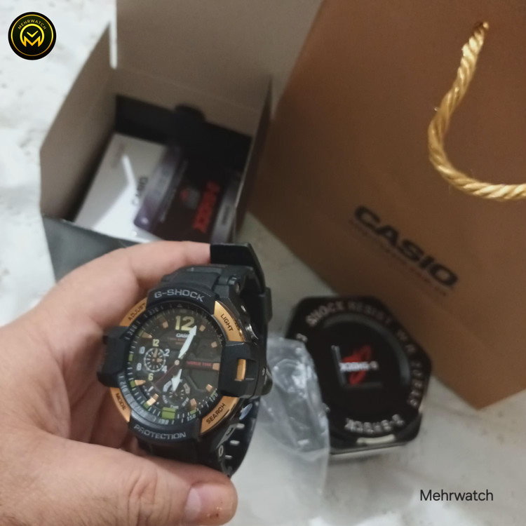 ساعت مچی مردانه کاسیو جیشاک "GA 1100" مسی