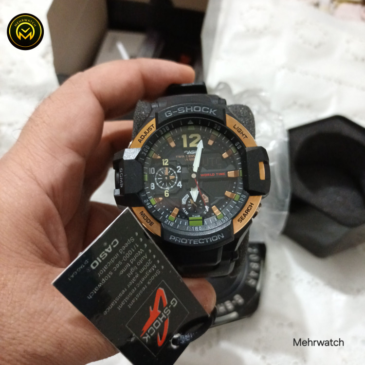 ساعت مچی مردانه کاسیو جیشاک "GA 1100" مسی