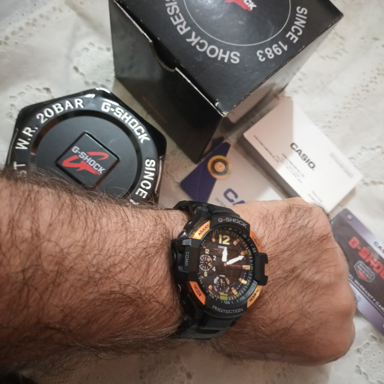 ساعت مچی مردانه کاسیو جیشاک "GA 1100" مسی