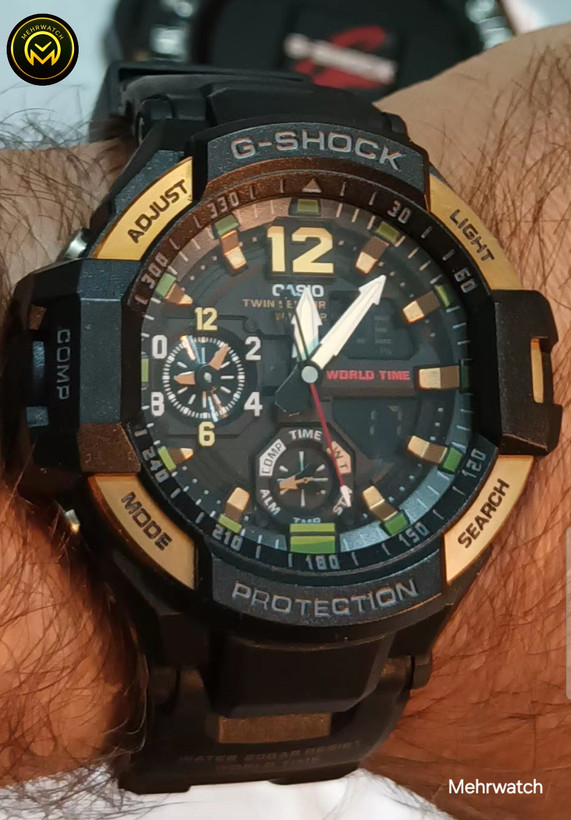 ساعت مچی مردانه کاسیو جیشاک "GA 1100" مسی