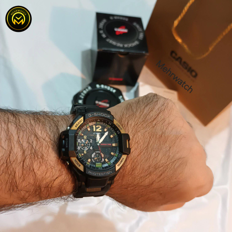 ساعت مچی مردانه کاسیو جیشاک "GA 1100" مسی