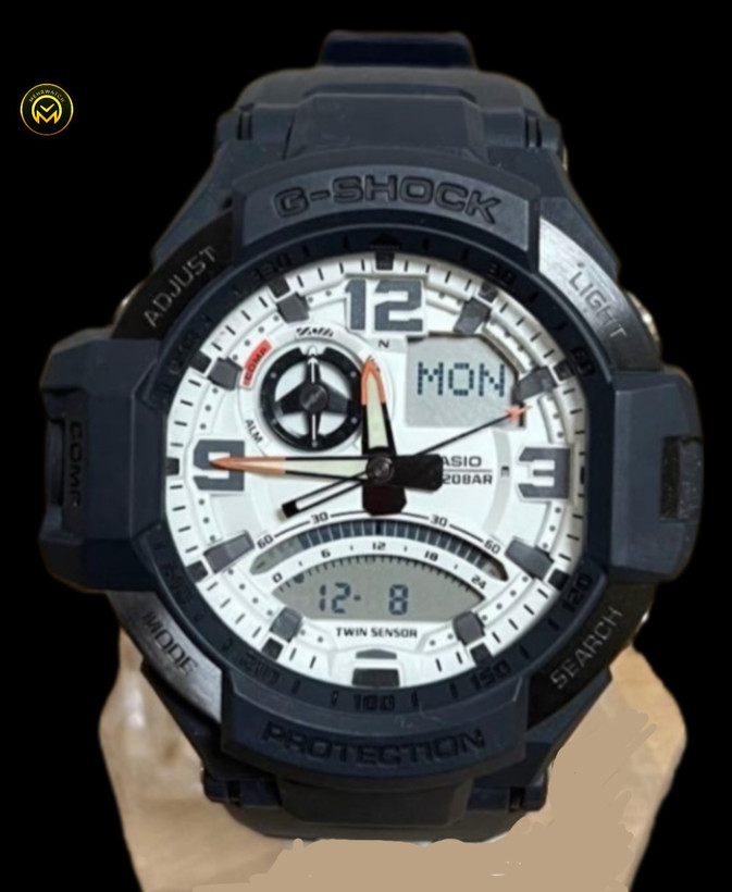 ساعت کاسیو جیشاک خلبانی Gravity master مدل "GA 1۰00" سفید
